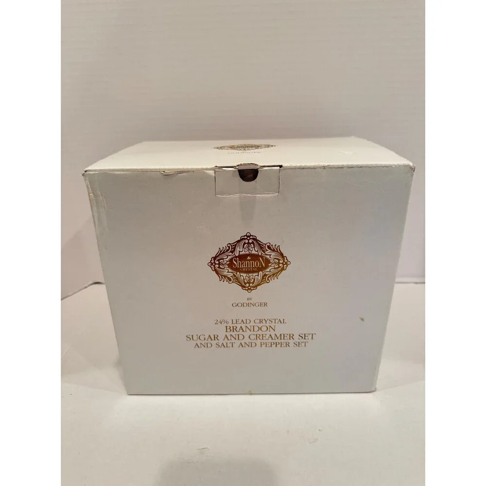 Godinger Shannon Crystal 4 Piece Serving Set Boxed
